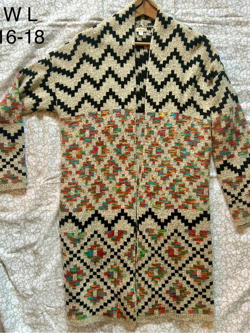 Women’s XL, long cardigan